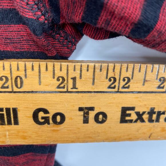 American Eagle Henley Hoodie Men’s Medium Red & Black 90s Y2K Collegiate Preppy - Picture 6 of 7